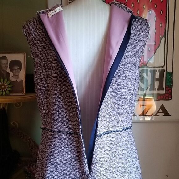 Rebecca Taylor ⭐ Pink Boucle Tweed Dress - Picture 7 of 12